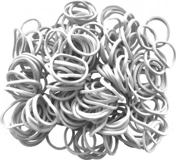 Paarden elastiekjes wit